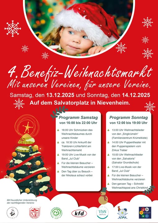 Plakat Benefiz-Weihnachtsmarkt Nievenheim Plakat zum Benefiz-Weihnachtsmarkt Nievenheim 2025 mit Infos zum Programm
